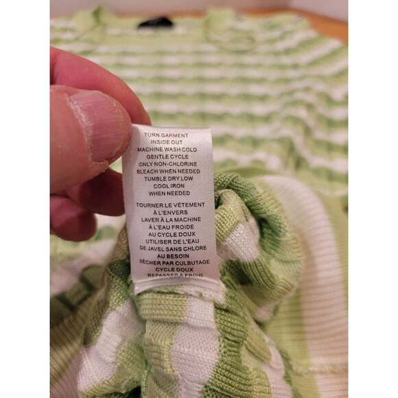 Tahari Tight Knit Short Sleeve Sweater Ladies Size L Preppy - Picture 7 of 10